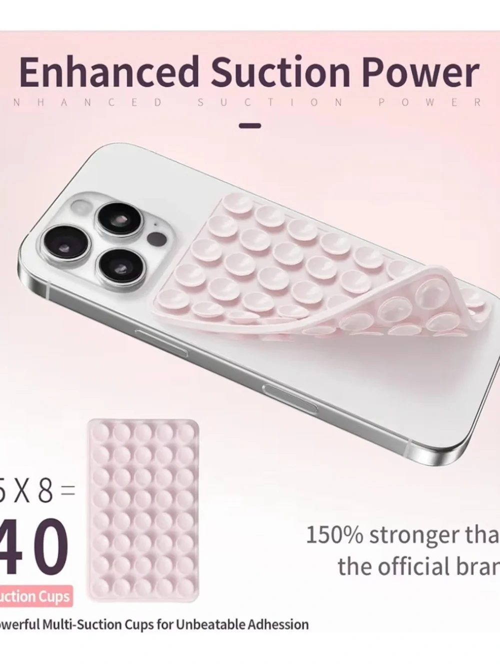 Silicone Pop Grip Phone Sticker - Blue & Pink